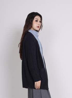 Jane express/简表达25冬新品毛织开衫百搭开衫外套休闲DMS53012
