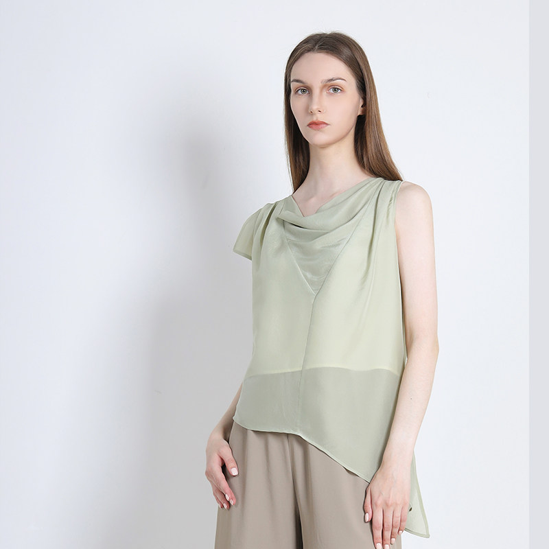 简表达25年夏季新款无袖上衣衬衫