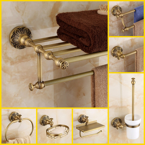 黄铜加厚欧式仿古卫生间五金挂件