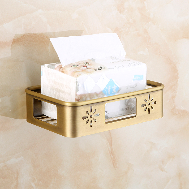 欧式全铜卷纸架卫生间镂空花纹纸巾架厕所卷纸器厕纸篮浴室置物架