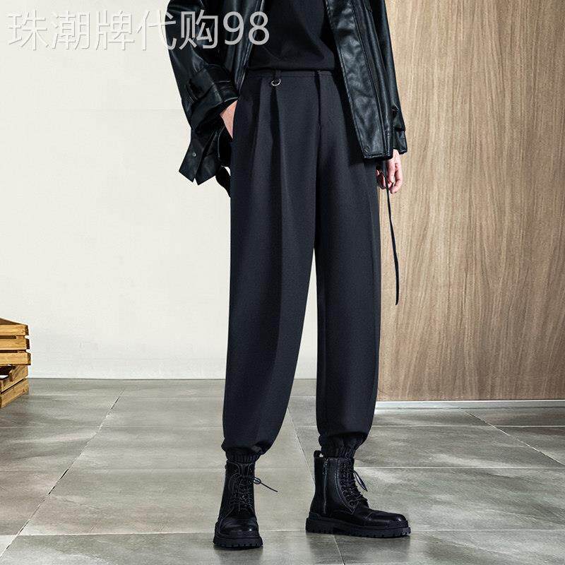 西装裤男春秋2025新款韩版潮流直筒宽松束脚休闲长裤子高级感西裤
