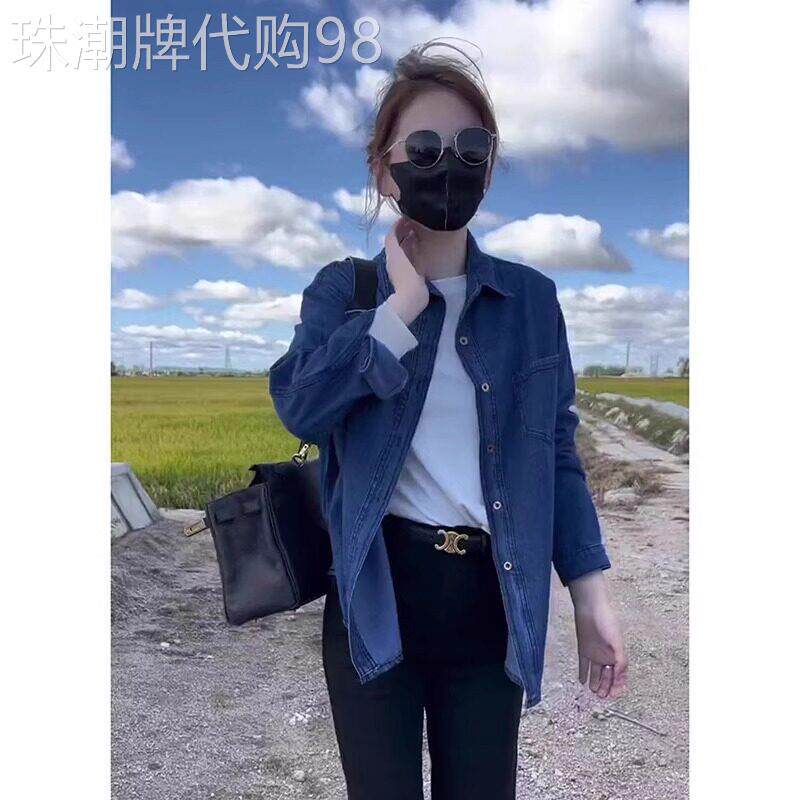 牛仔衬衫女夏季薄款2026新款宽松韩版时尚复古显瘦高级感长袖上衣