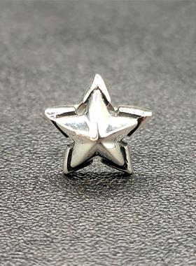 Musa Singing男士日系极简复古银色五角星造型潮人休闲耳钉