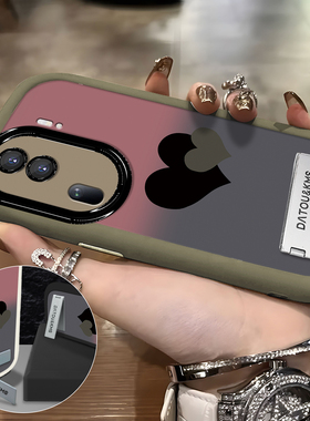 适用opporeno12pro手机壳女款reno11新款渐变双爱心reno10高级感reno9硅胶findx7pro软壳8pro支架reno7保护套