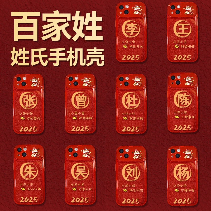 2025新年款百家姓姓氏定制手机壳