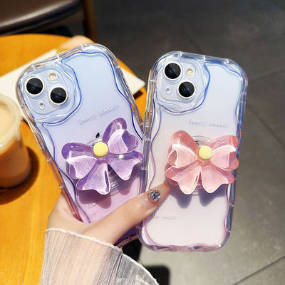 小米系列水晶透色蝴蝶结手机套