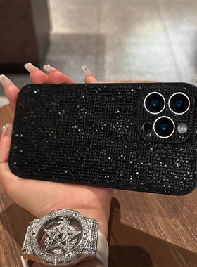 闪片黑色亮片皮纹套适用mate70手机壳华为mate60pro高级感p80时尚p70轻奢风nova14pro女nova13防摔nova10潮