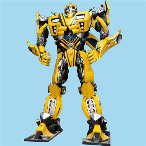 厂家销售变型金刚雕塑变形机器人模型金属大黄峰广场大型摆件雕塑