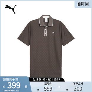 Polo衫 提花高尔夫运动开衩短袖 630179 男子AP联名款 PUMA彪马官方
