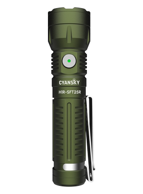 赛思铠手电CYANSKY HIR-SFT25R LED应急EDC小手电AA5号电池直充