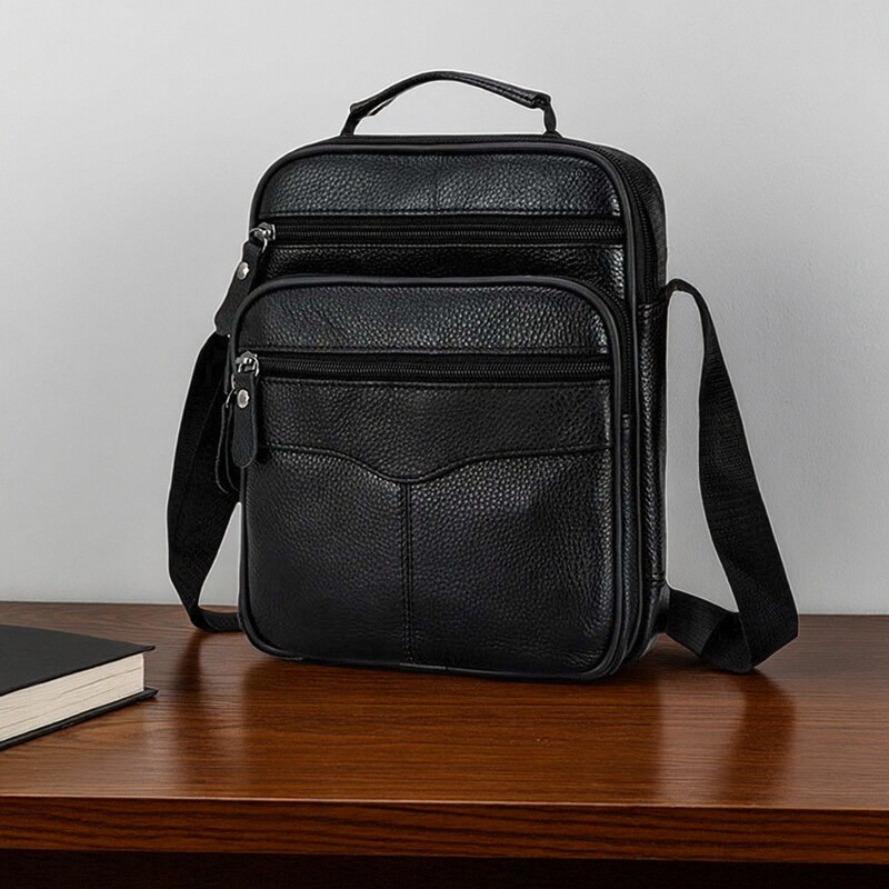 新款男士时尚斜方形商务手提背包