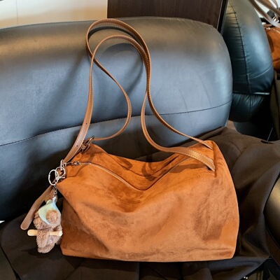 韩系松弛感复古托特新款大容量单