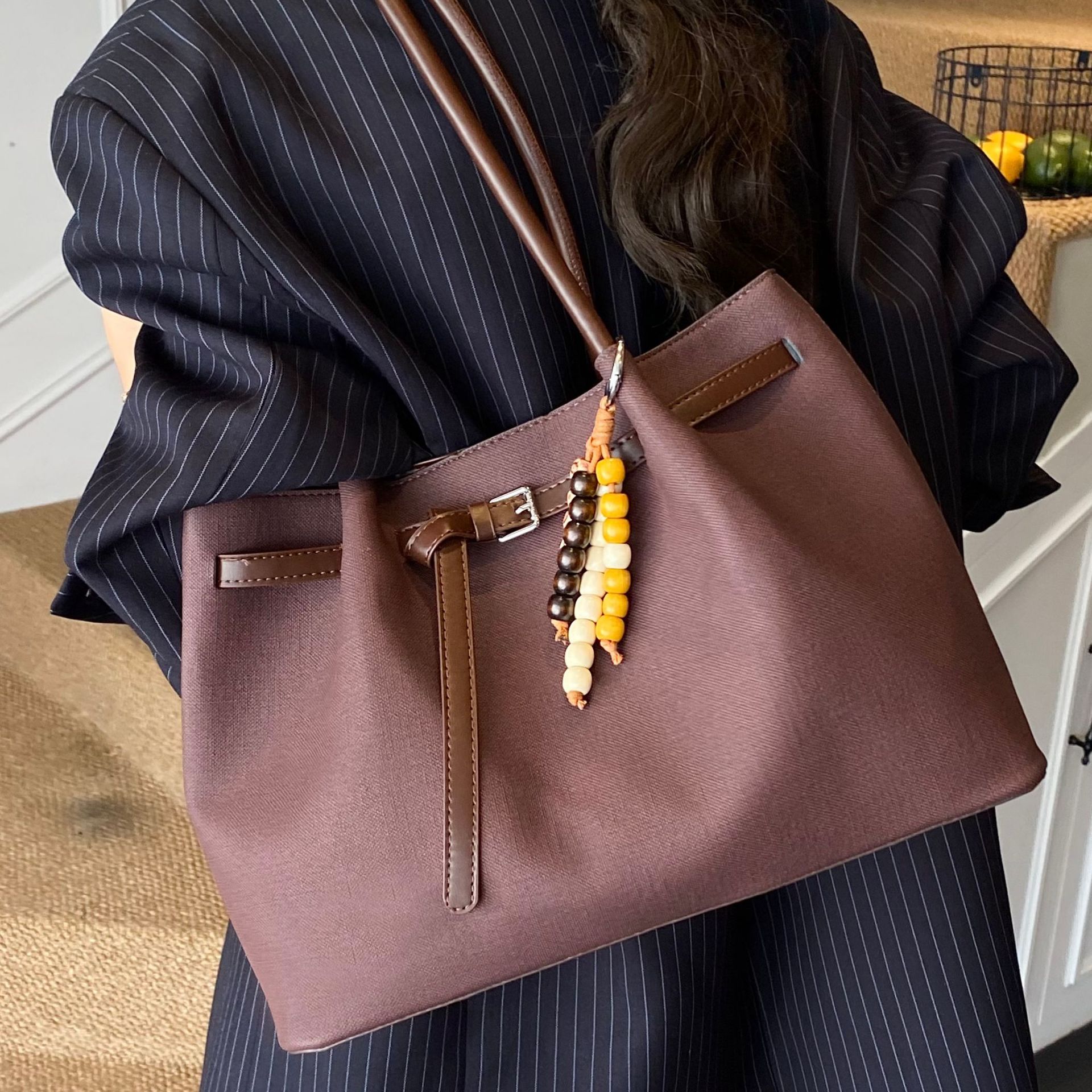 复古大容量托特包2025秋冬新款通