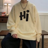 MD7357P45男生秋冬宽松毛衣外套男士潮流休闲针织衫圆领毛衣上衣，男装针织衫/毛衣，星座510A-6