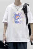 T2264P25港风室内短袖男纯棉港风潮拒绝喝酒印花宽松情侣装T恤，男装T恤，星座510A-6