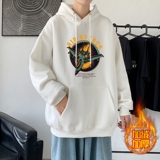 LR6027P65卫衣男连帽加绒宽松大码学生上衣秋冬季新款青少年外套，男装卫衣，星座510A-6
