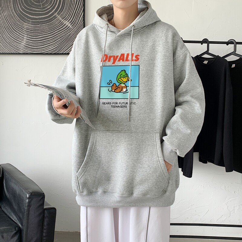 L2489P48秋季上新休闲连帽百搭韩潮外套卫衣男情侣装连帽卫衣图片