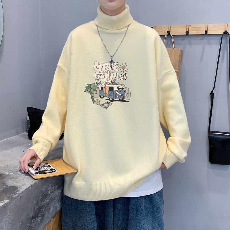 MG5542P65美式复古高领毛衣男春秋季宽松长袖上衣服欧美高街,男装针织衫/毛衣,星座510A-6