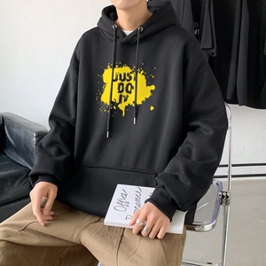 L2457P48宽松薄外套秋冬字母印花连帽卫衣新款男大码卫衣运动帽衫图片