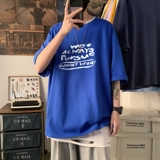 T3350P25春夏新款2022男宽松T恤港风落肩纯棉男T短袖仓库正常配送，男装T恤，星座510A-6