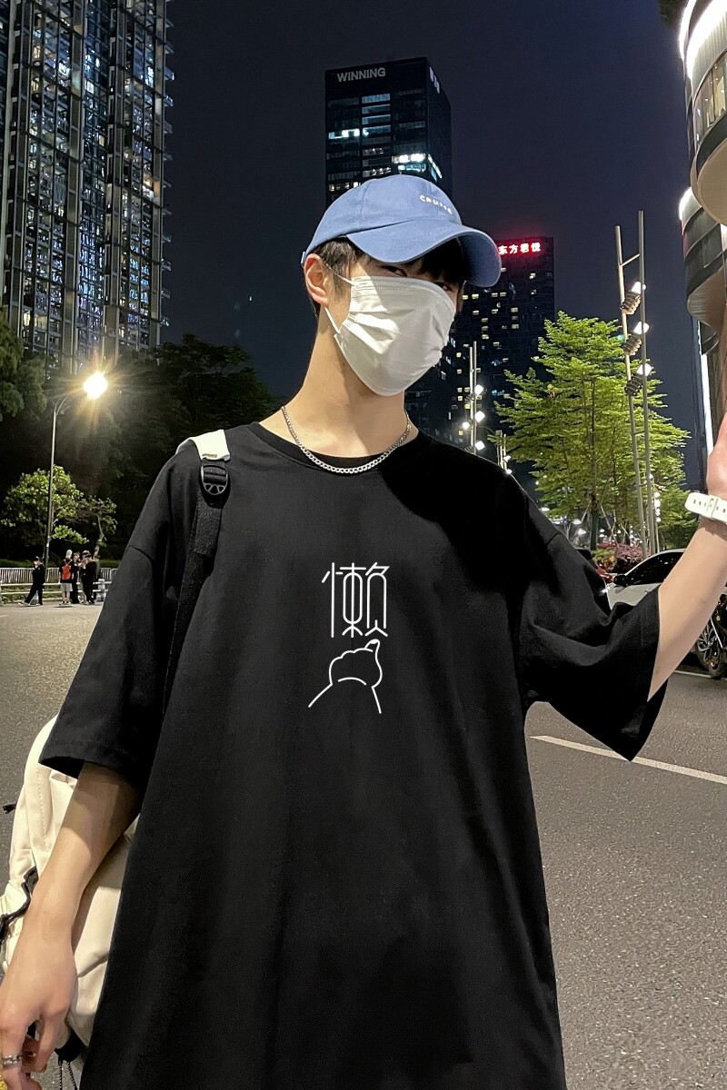 D2170P20港风外景纯棉男短袖港风净版小标印花宽松休闲情侣装T恤,男装T恤,星座510A-6