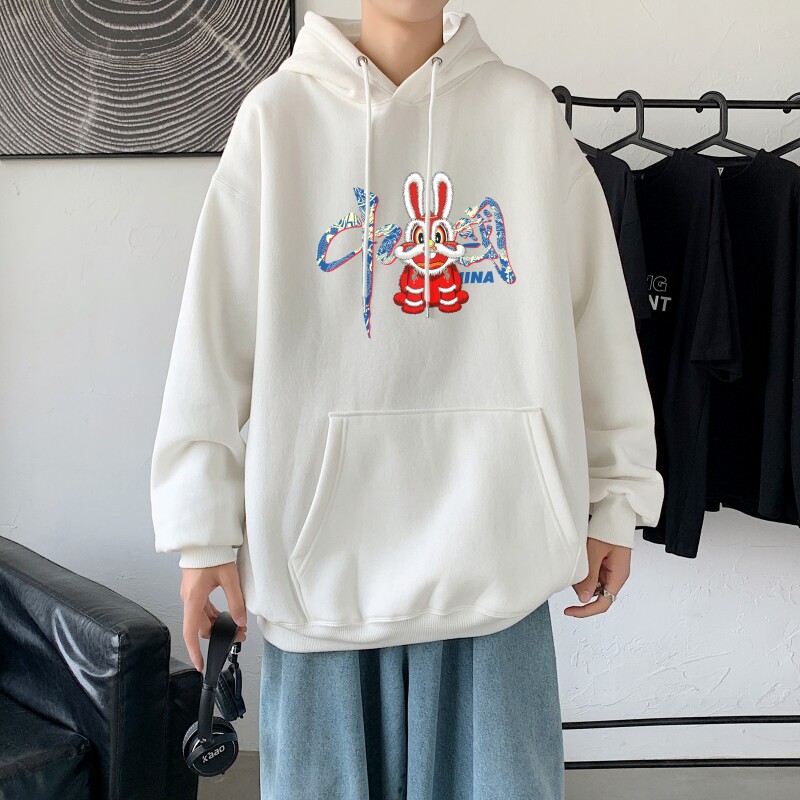 L6182P50春秋新款2023新品连帽卫衣50棉高货男士落肩宽松卫衣,男装卫衣,星座510A-6