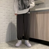 K2756P55秋冬季加绒加厚运动裤男宽松束脚百搭学生休闲卫裤，男装休闲裤，星座510A-6