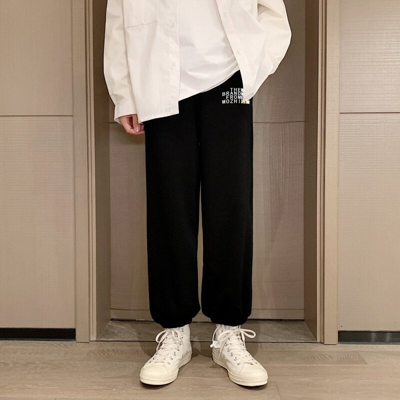 K2756P55秋冬季加绒加厚运动裤男宽松束脚百搭学生休闲卫裤,男装休闲裤,星座510A-6
