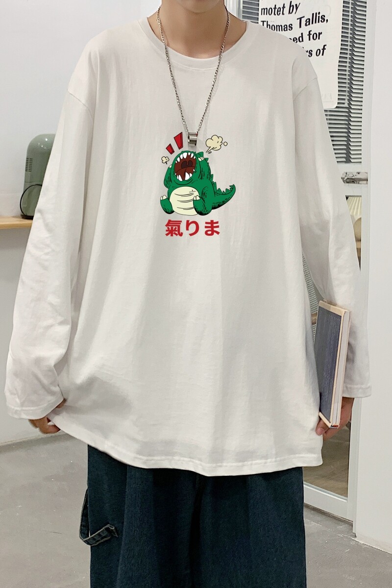 C2852P30潮牌长袖纯棉t恤秋季体恤宽松潮流潮趣文字印花宽松T恤,男装T恤,星座510A-6