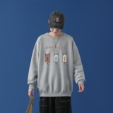 Y2839P38中性模特秋新款港风ins圆领套头印花卫衣外套学生男卫衣，男装卫衣，星座510A-6
