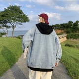 JK5411P75复古潮牌连帽工装牛仔外套男2023秋季高街痞帅潮流宽松，男装夹克，星座510A-6