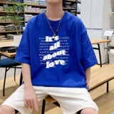 T3486P25英文男宽松T恤港风落肩纯棉男T短袖潮趣印花T恤春夏，男装T恤，星座510A-6