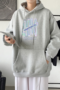 L2445P48秋冬新款卫衣男装宽松港风日系外套连帽衣服宽松卫衣