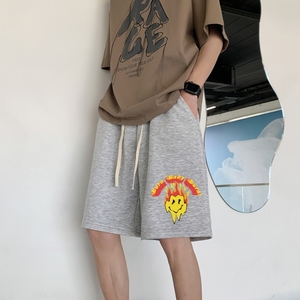 DD3679P28韩版潮流ins港风宽松短裤潮牌运动休闲五分裤男夏短裤,黄色婚纱搭配粉色图片