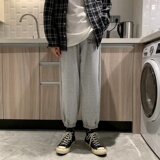 K2756P55秋冬季加绒加厚运动裤男宽松束脚百搭学生休闲卫裤，男装休闲裤，星座510A-6