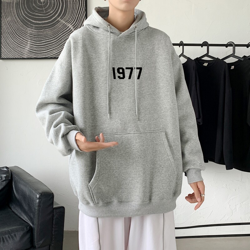 L6183P50春秋新款2023新品连帽卫衣50棉高货男士落肩宽松卫衣,男装卫衣,星座510A-6