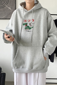 L2447P48宽松薄外套2021新款男大码卫衣运动帽衫秋冬连帽卫衣图片