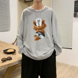 TC5185P30小熊纯棉长袖t恤男秋季NASA潮牌情侣上衣ins潮流宽松百，男装T恤，星座510A-6