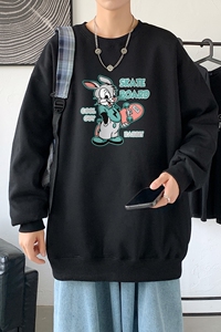 Y2557P38秋卫衣ins港风休闲上衣2021秋冬男圆领韩版嘻哈运动外套图片