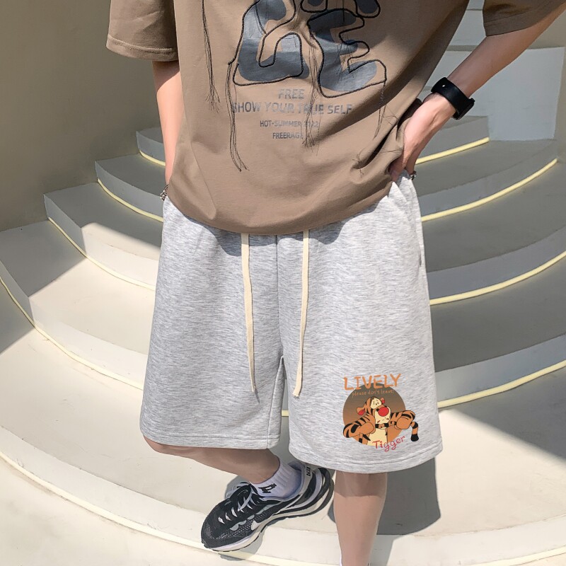 DD3678P28五分裤男夏短裤韩版潮流ins港风宽松短裤潮牌运动休闲,男装休闲裤,星座510A-6