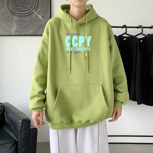 L2427P48秋冬新款卫衣男装宽松港风日系外套连帽衣服宽松卫衣