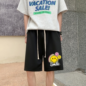 DD3683P28男夏短裤韩版潮流ins港风宽松短裤潮牌运动休闲五分裤,白色短裙裙子搭配什么上衣好看吗图片