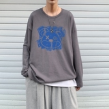 TC4010P30潮牌联名小熊圆领原创卫衣男女春秋情侣oversize学院风，男装T恤，星座510A-6