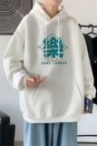 L2451P48秋装21中性纯色连帽卫衣套头宽松外套情侣装打底帽衫，男装卫衣，星座510A-6