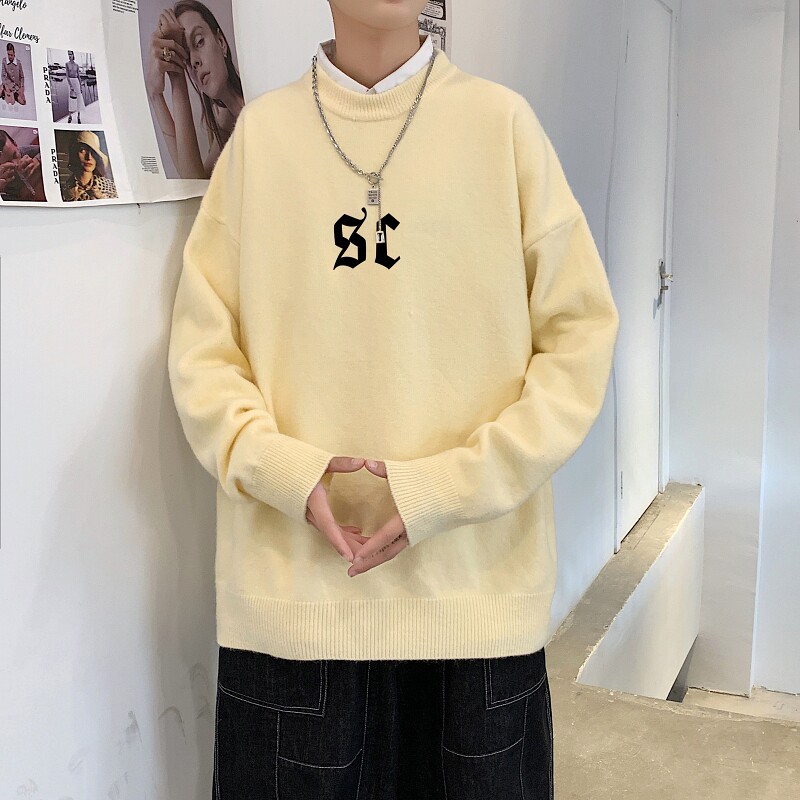 MD5732P55日系复古毛衣男秋冬韩版潮流套头学生针织衫潮牌宽松百,男装针织衫/毛衣,星座510A-6