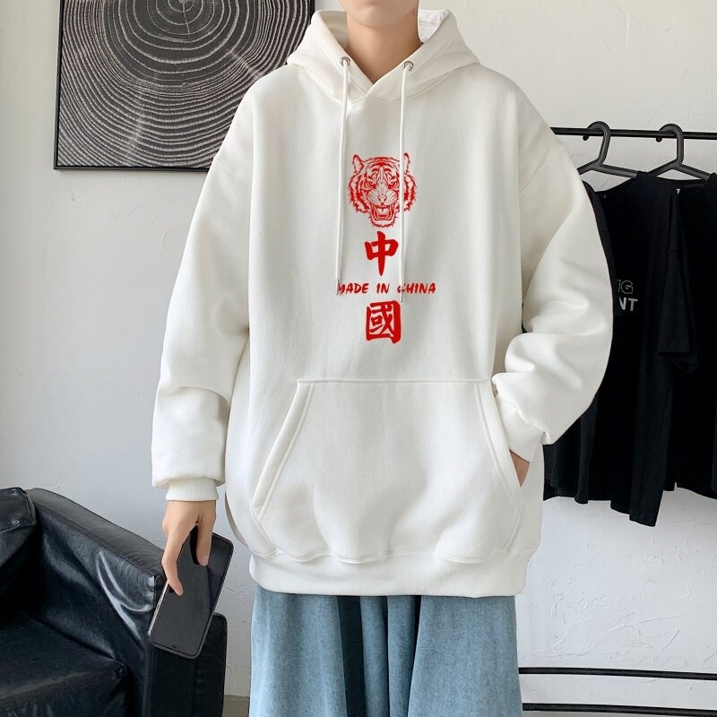 L3140P55港风本命年红色卫衣宽松连帽红色卫衣虎年红色喜庆卫衣,男装卫衣,星座510A-6