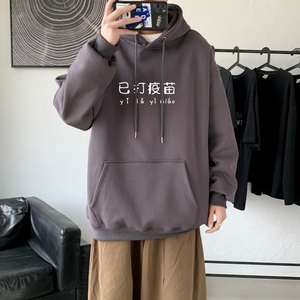 L2303P48秋装2021新款潮趣印花学生潮流男女情侣连帽卫衣图片