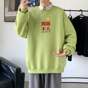 Y2368P38主推 2021秋季ins潮男士潮趣印花卫衣时尚圆领宽松上衣图片
