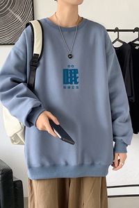 Y2482P38主推男圆领韩版运动外套ins港风青少年上衣21秋冬卫衣图片