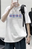 D2172P20港风室内纯棉男短袖港风净版小标印花宽松休闲情侣装T恤，男装T恤，星座510A-6